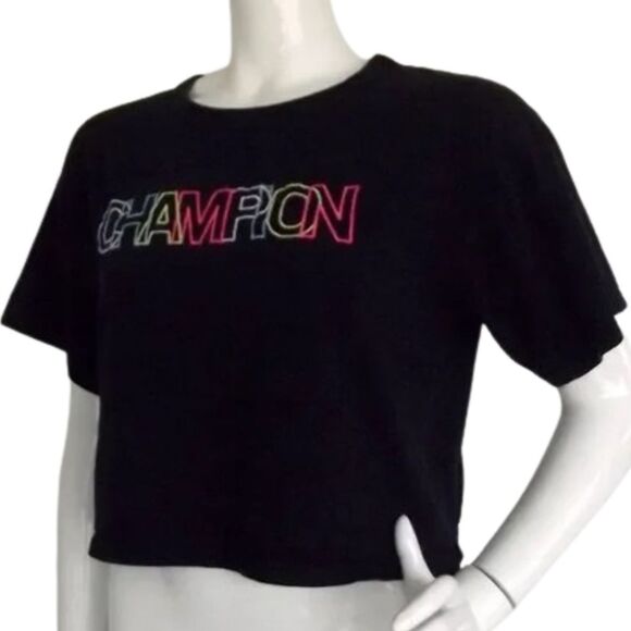 CHAMPION Crop Top/Tshirt, M, Multicolor LOGO, Reverse Weave, Short sleev… - Picture 4 of 10
